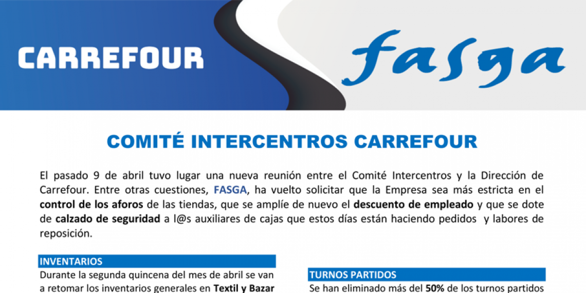 COMITÉ INTERCENTROS CARREFOUR