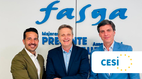 Klaus Heeger, Secretario General de Cesi, visita la sede estatal de Fasga