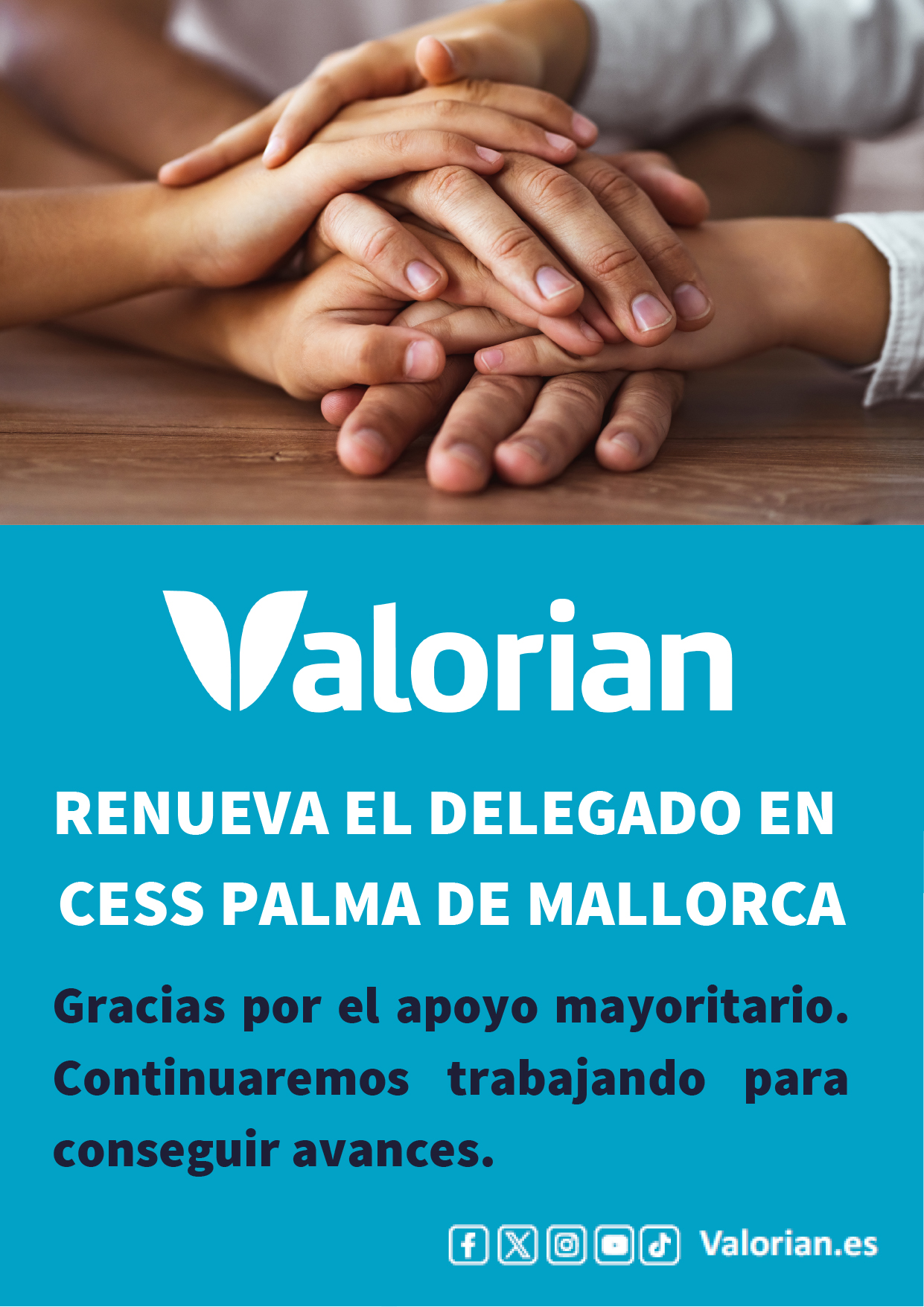 Valorian renueva el delegado en las EESS de CESS en Palma de Mallorca