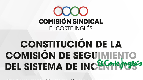 Comisión Sindical ECI: Constitución de la Comisión de Seguimiento del sistema de incentivos
