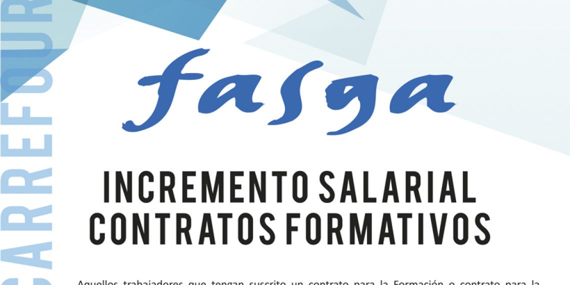 Incremento salarial en los contratos formativos en Carrefour