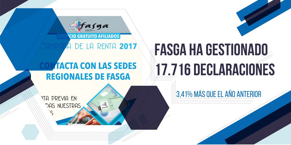 Nuevo éxito de FASGA en la presentación de la campaña de la renta 2017 de sus afiliados