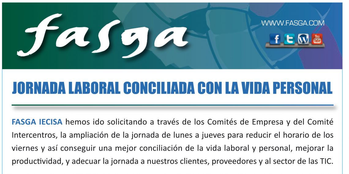 Hoja  IECISA: Jornada laboral conciliada con la vida personal