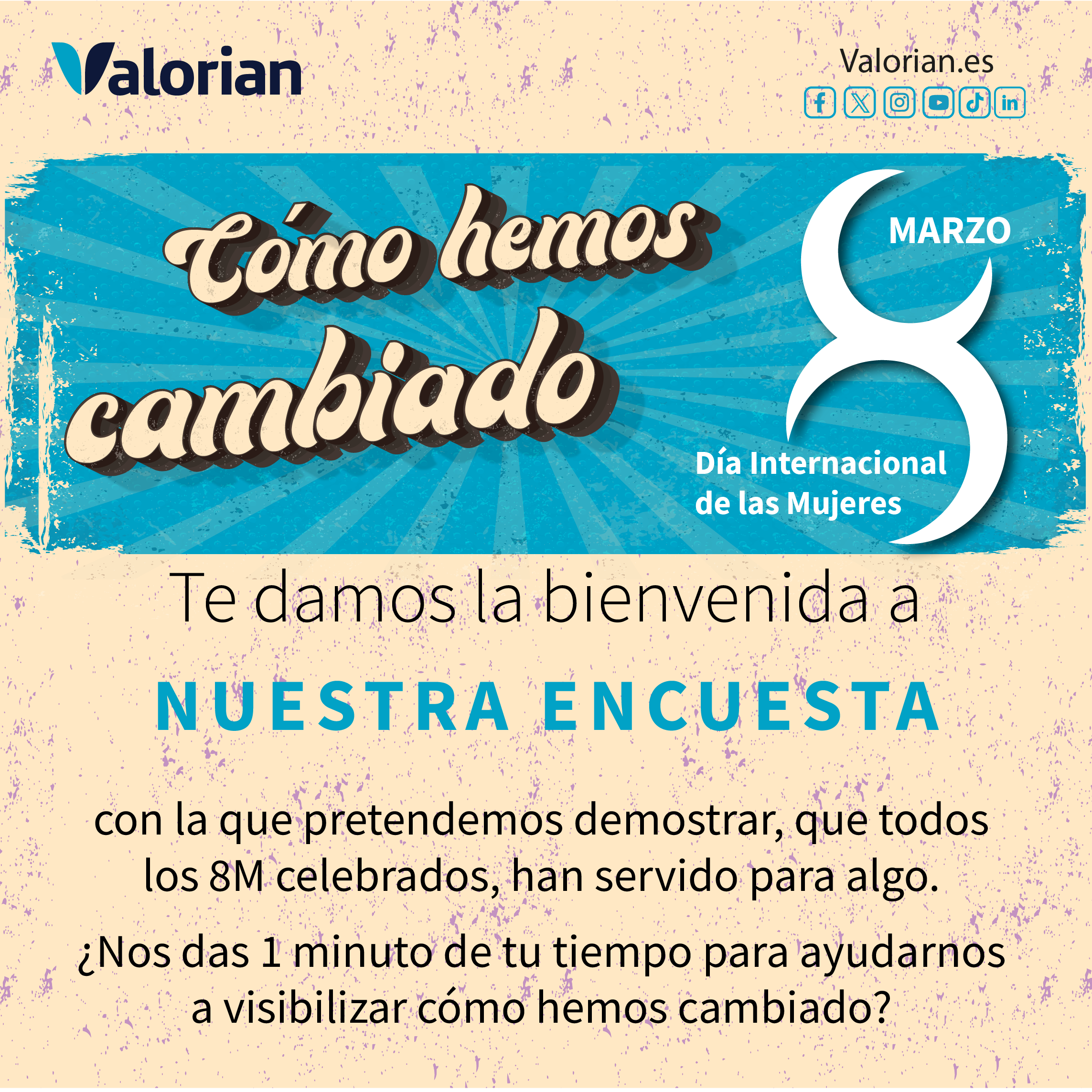 Encuesta Valorian 8M Cómo hemos cambiado