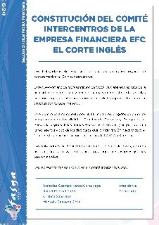 Constitución del Comité Intercentros de la empresa Financiera EFC El Corte Inglés
