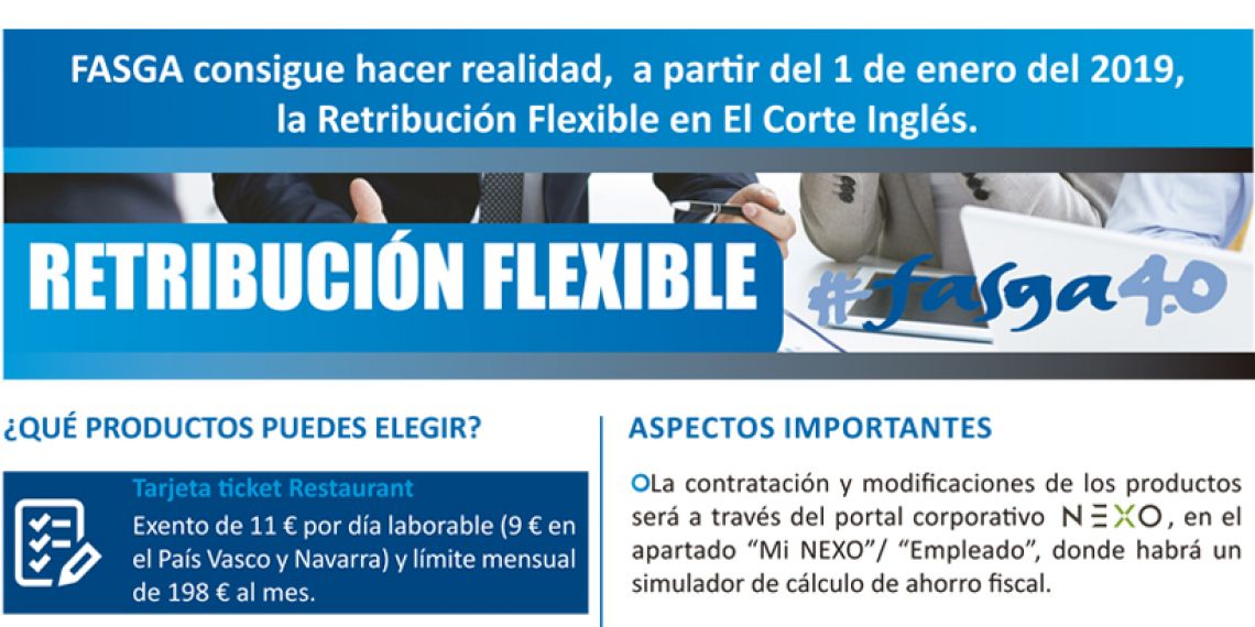Nueva hoja sobre retribución flexible en El Corte Inglés