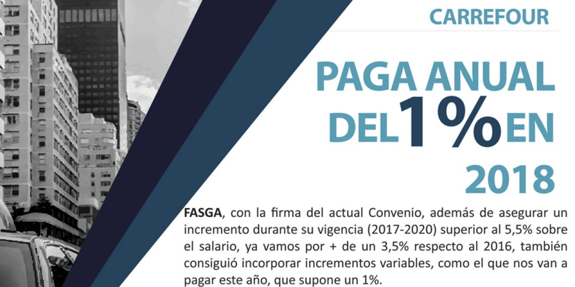 Carrefour: paga anual del 1% en 2018