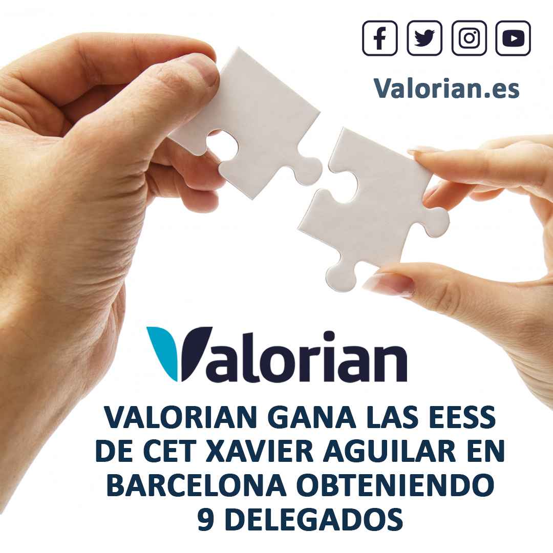 Valorian gana las EESS de CET XAVIER AGUILAR de Barcelona obteniendo 9 delegados