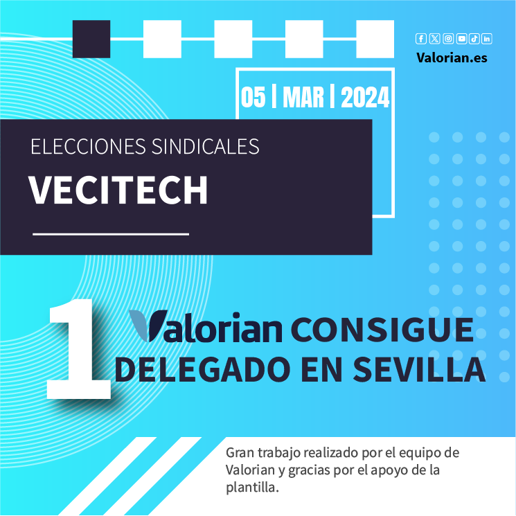 Valorian obtiene un delegado en las EESS de Vecitech en Sevilla