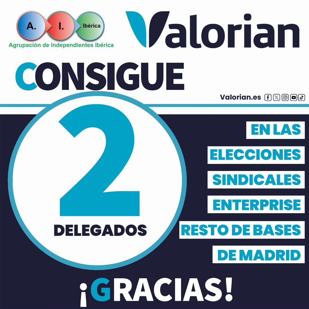 Valorian obtiene dos delegados en las EESS de Enterprise resto de bases de Madrid