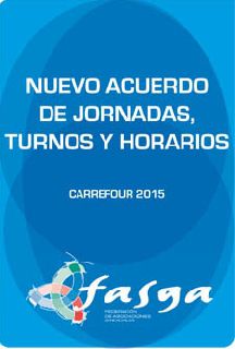 CARREFOUR: Díptico informativo sobre el nuevo acuerdo de jornadas, turnos y horarios