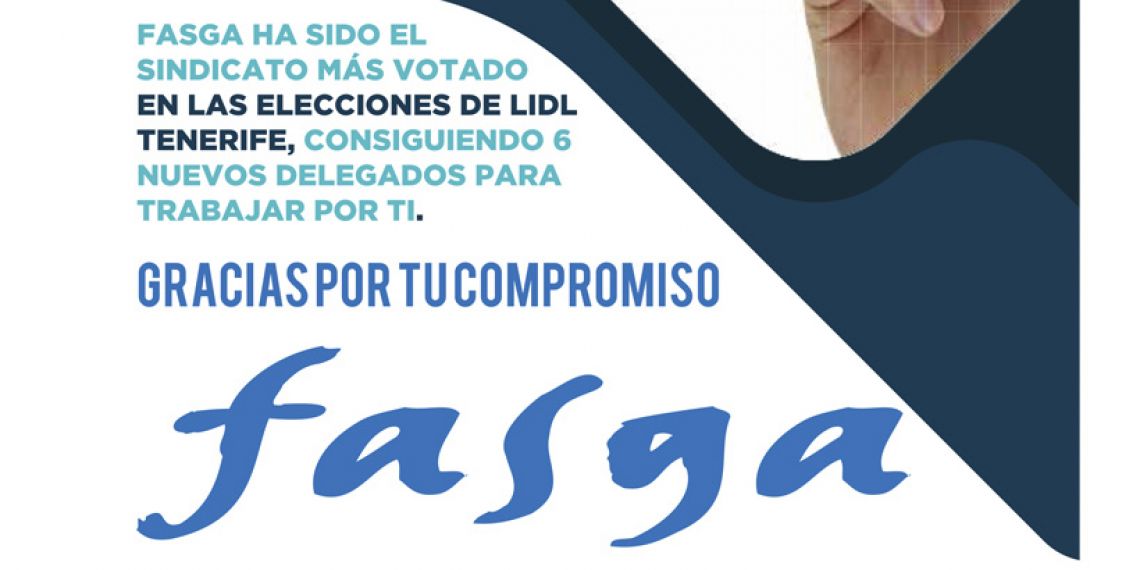FASGA  logra ser el sindicato más votado en las EESS de Lidl Tenerife