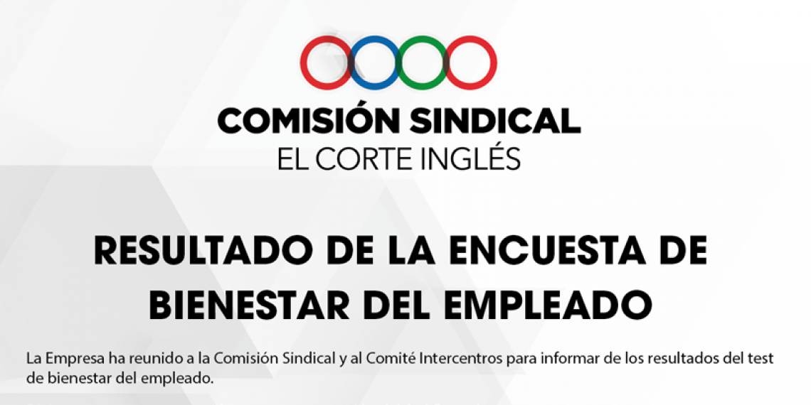 COMISIÓN SINDICAL EL CORTE INGLÉS:RESULTADO DE LA ENCUESTA DE BIENESTAR DEL EMPLEADO EL CORTE INGLÉS
