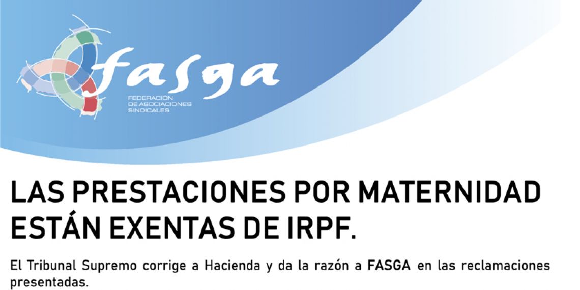 LAS PRESTACIONES POR MATERNIDAD ESTÁN EXENTAS DE IRPF