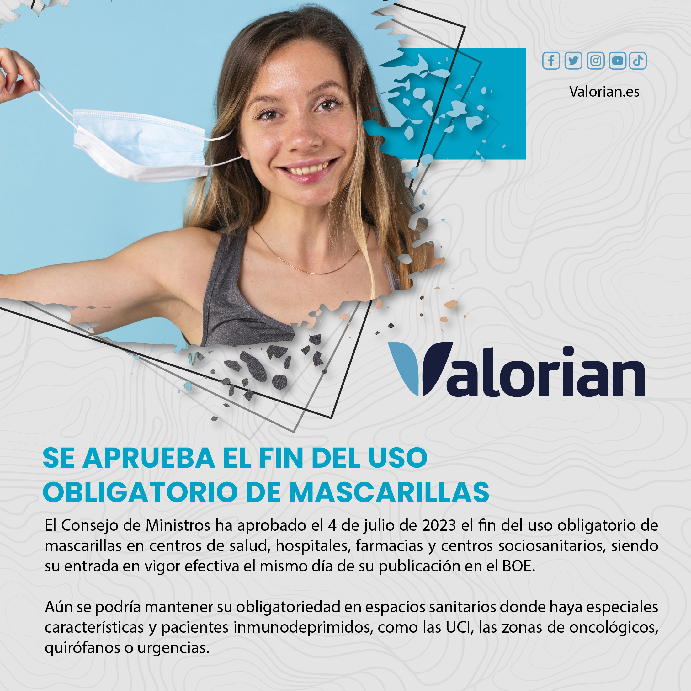 Se aprueba el fin del uso Obligatorio de mascarillas