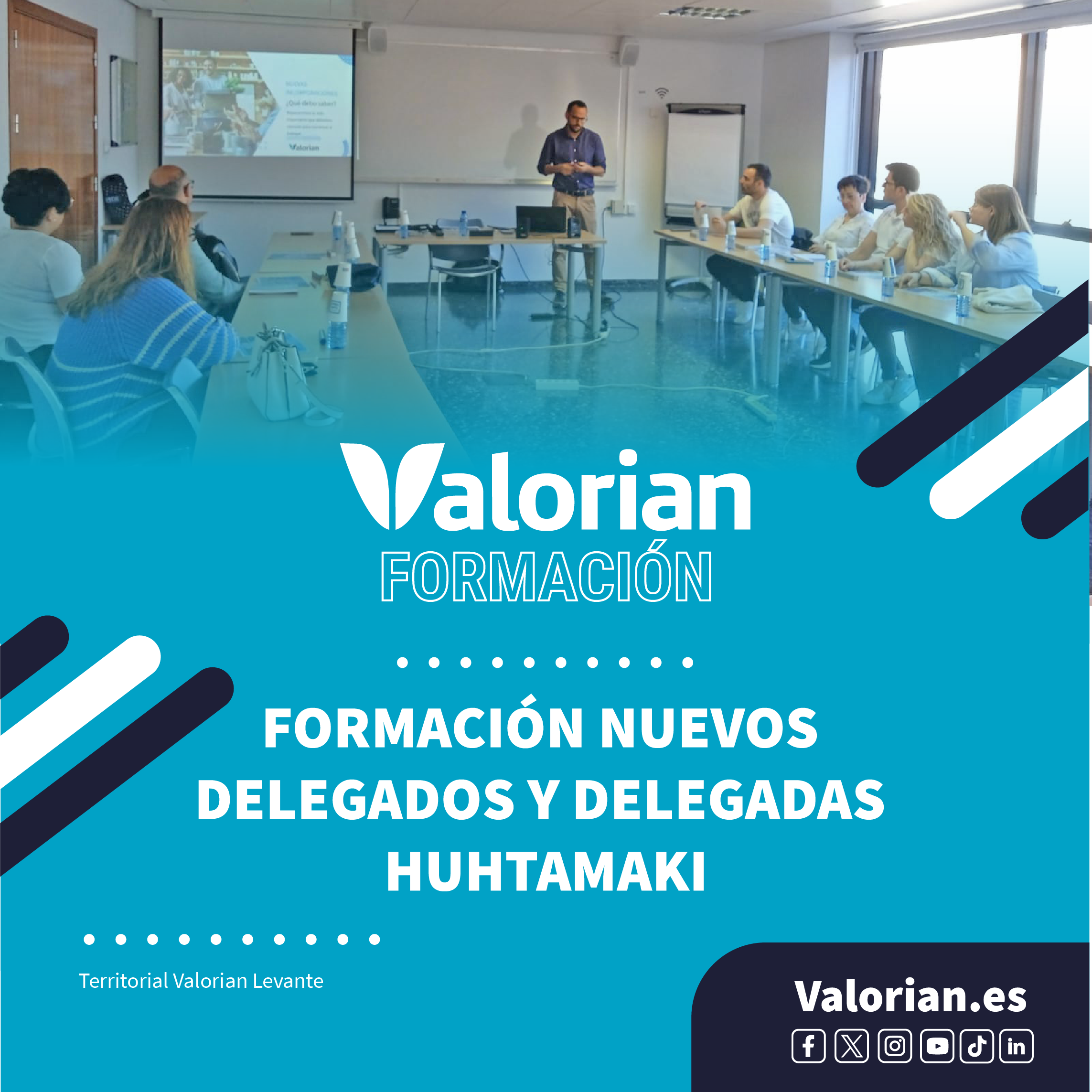 Formación a los nuevos delegados y delegadas de Valorian en Huhtamaki