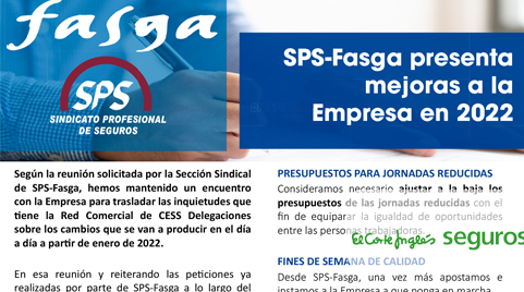 SPS-Fasga presenta mejoras a la Empresa en 2022