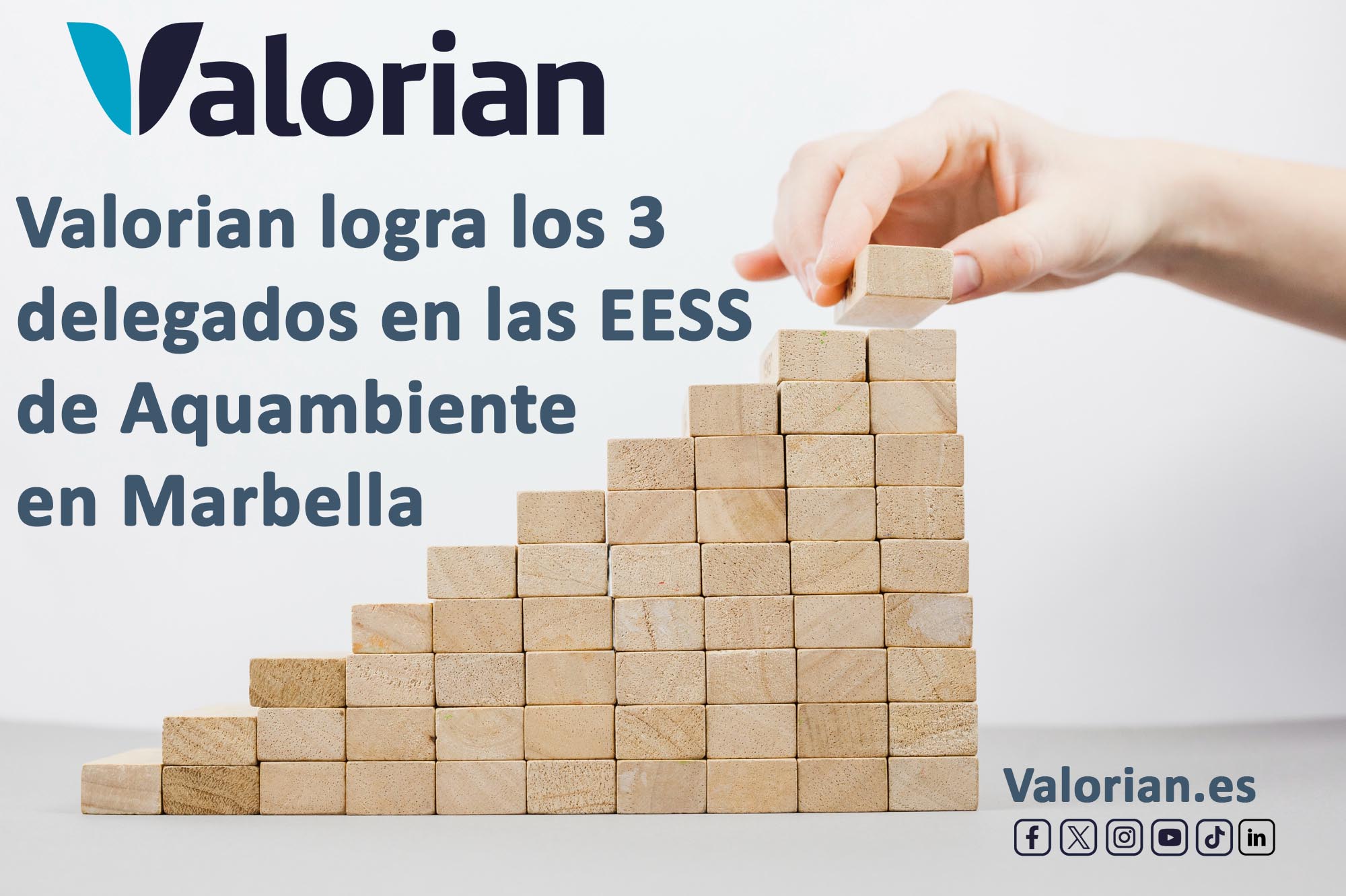 Valorian logra los 3 delegados en las EESS de Aquambiente en Marbella