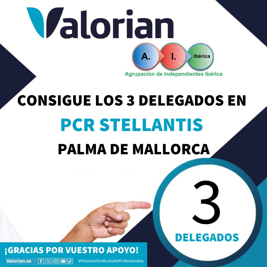 Valorian gana las elecciones celebradas en PCR Stellantis de Palma de Mallorca