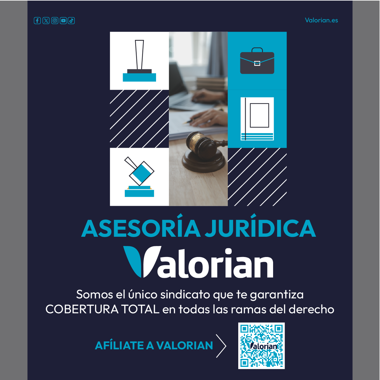 Somos el único sindicato que te garantiza cobertura total en todas las ramas del derecho