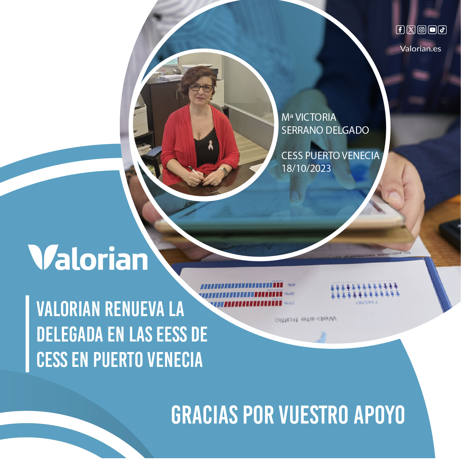 Valorian renueva la delegada en las EESS de CESS en Puerto Venecia en Zaragoza