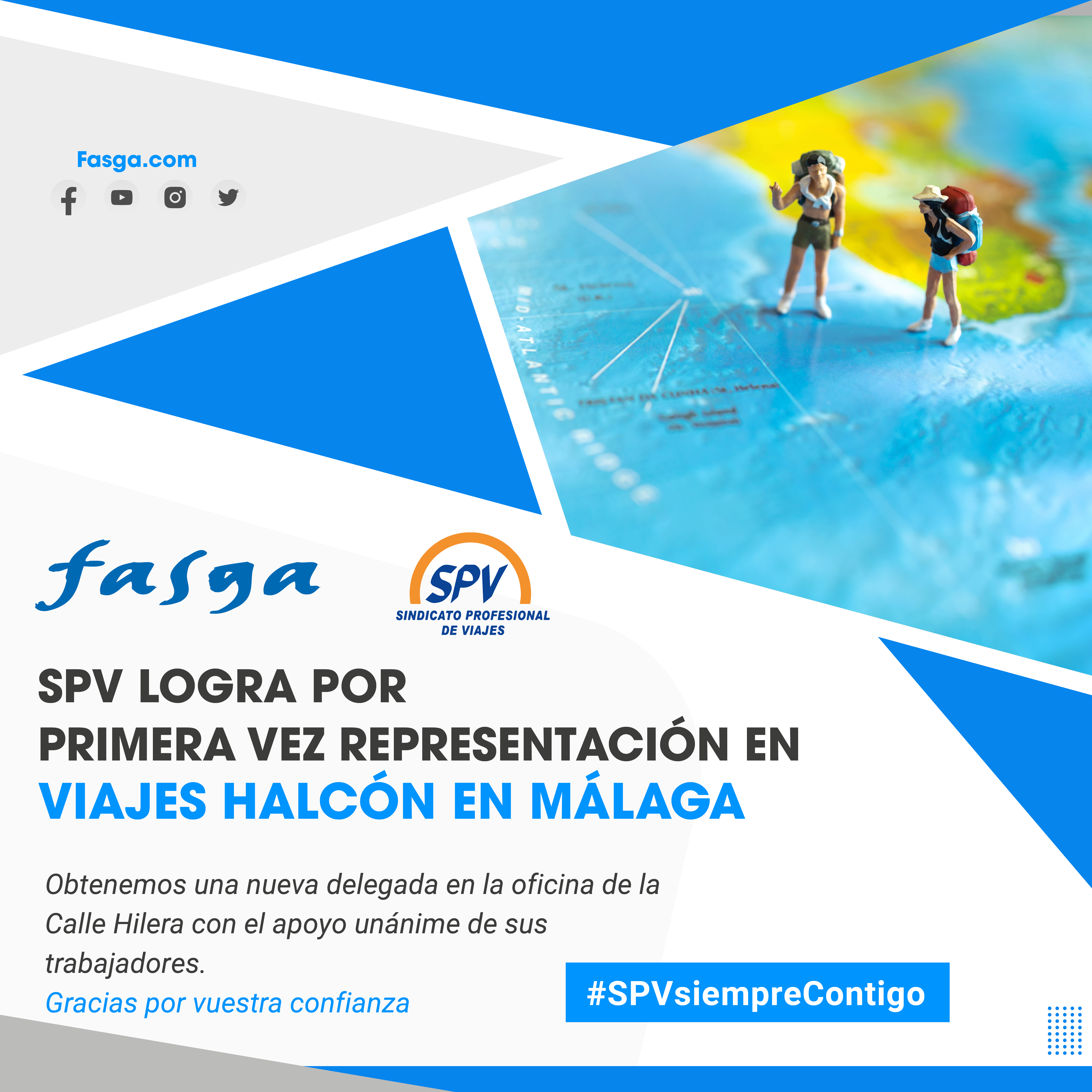 vSPV logra por primera vez representación en Viajes Halcón en Málaga