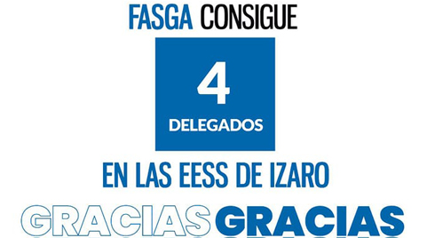 Fasga logra 4 nuevos delegados en las EEESS de Izaro