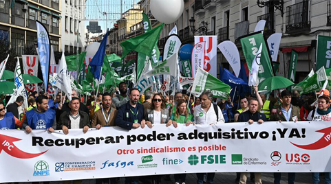Éxito de la convocatoria de la manifestación del sindicalismo independiente en Madrid