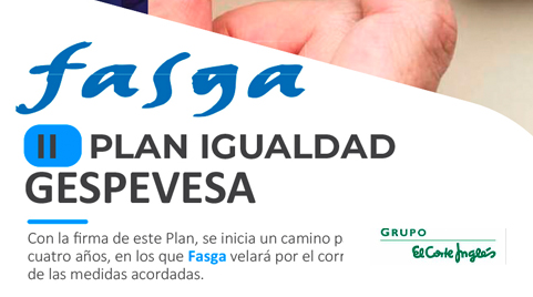 Díptico Fasga sobre II Plan de Igualdad en Gespevesa