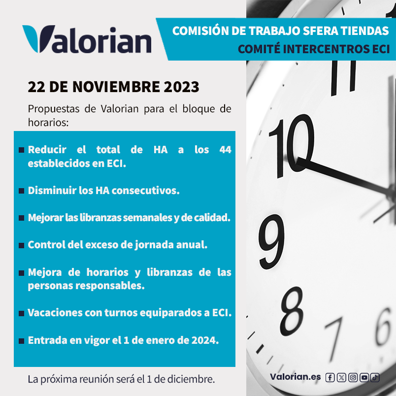 Comité Intercentros ECI: Comisión de trabajo Sfera Tiendas