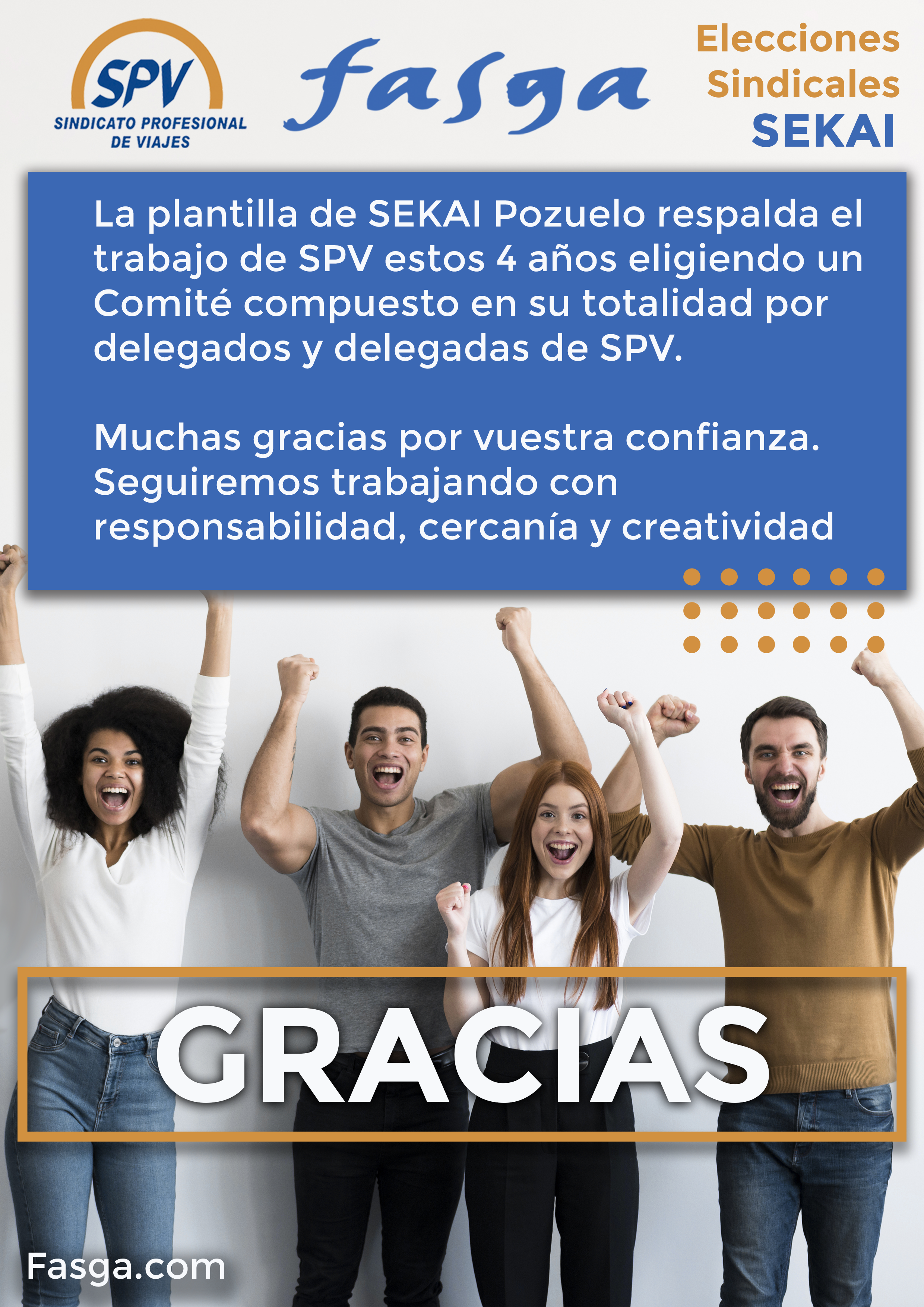 SPV obtiene los 9 delegados en las EESS de Sekai en Pozuelo (Madrid)