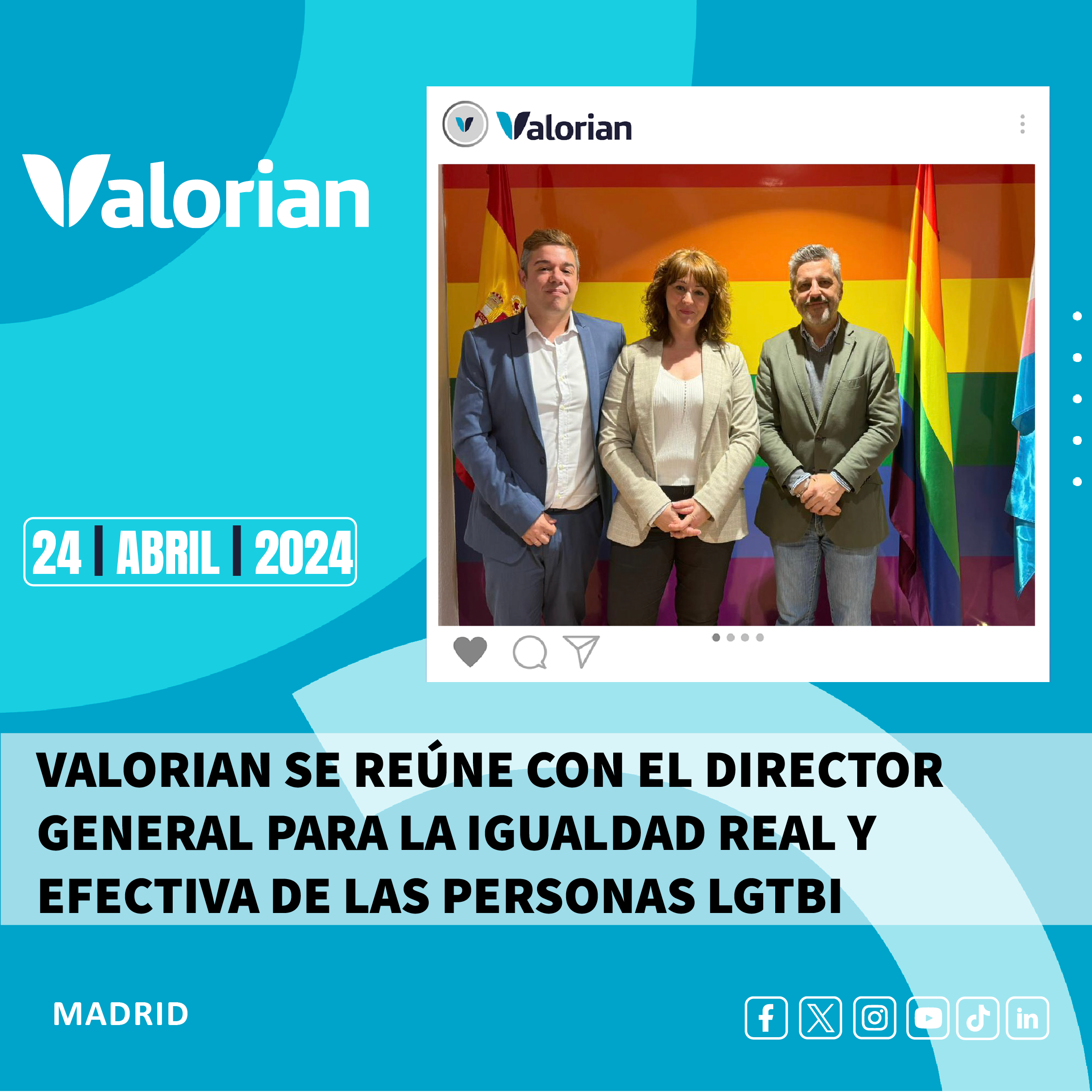 REUNIÓN CON EL DIRECTOR GENERAL PARA LA IGUALDAD REAL Y EFECTIVA DE LAS PERSONAS LGTBI