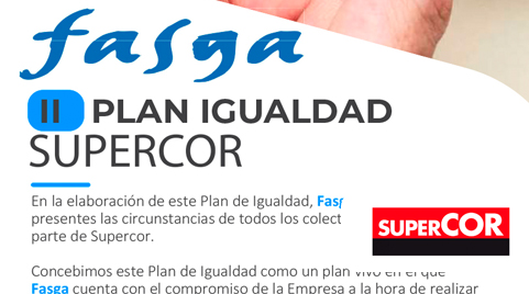 Díptico Fasga sobre II Plan de Igualdad en Supercor
