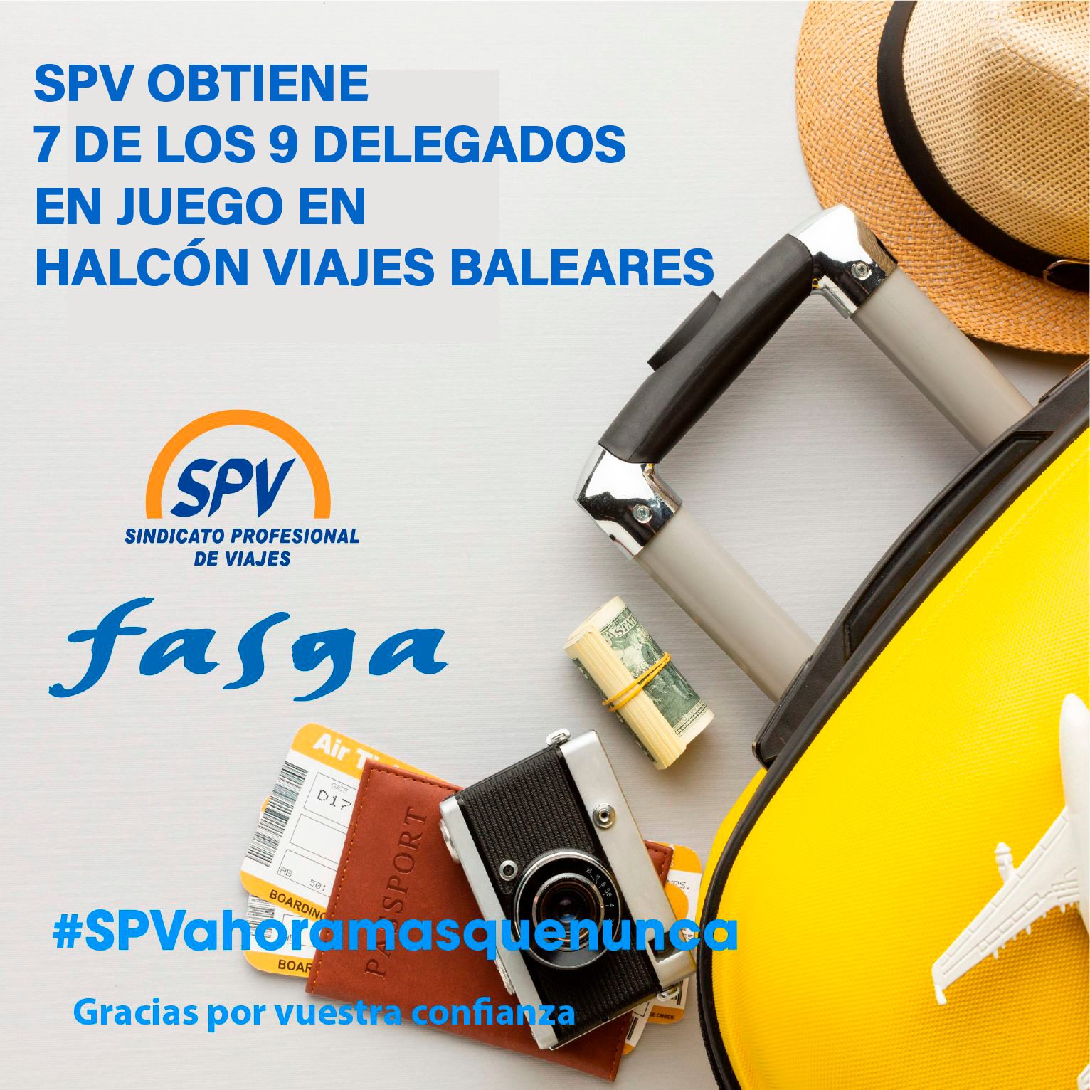 SPV obtiene 7 de los 9 delegados en juego en las EESS de Halcón Viajes en Baleares