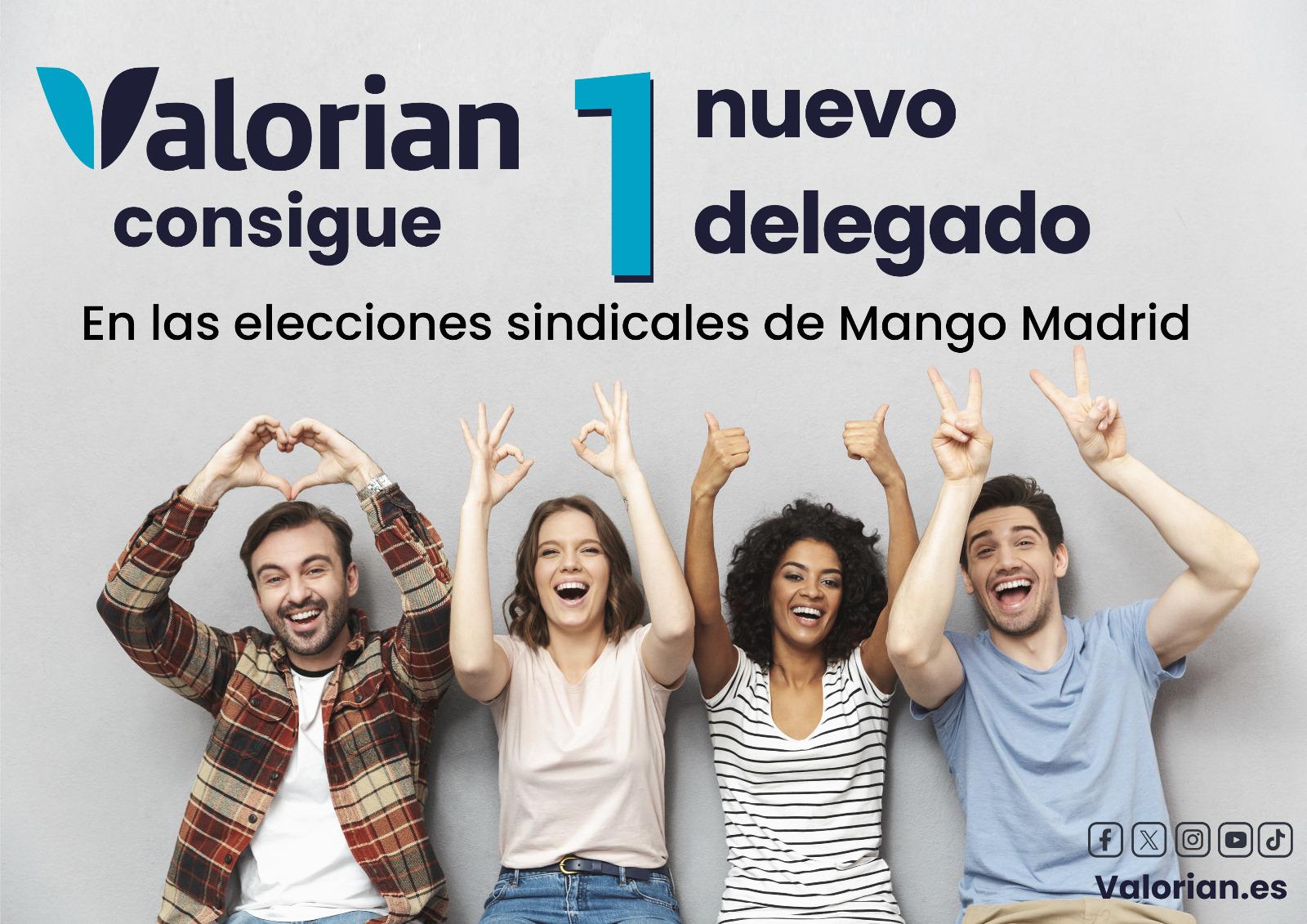 Valorian obtiene por primera vez representación en la empresa Mango