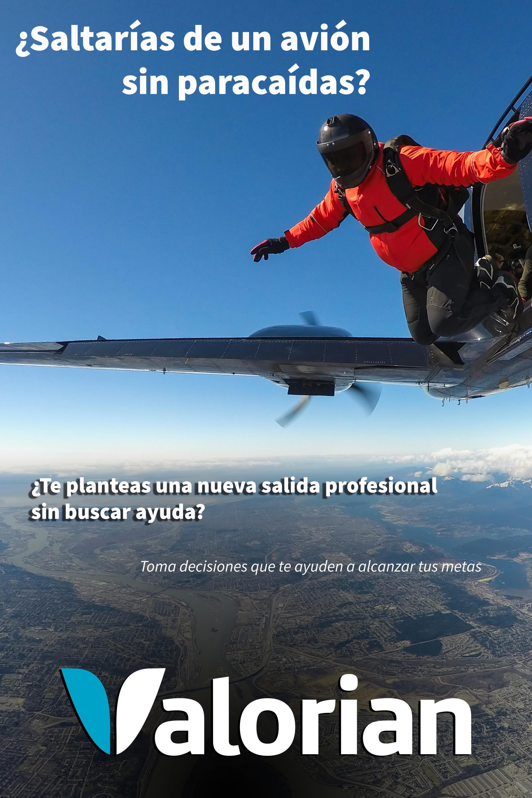 ¿Saltarías de un avión sin paracaídas?