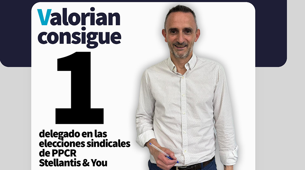 Valorian obtiene 1 delegado en las elecciones sindicales de PPCR Stellantis&You