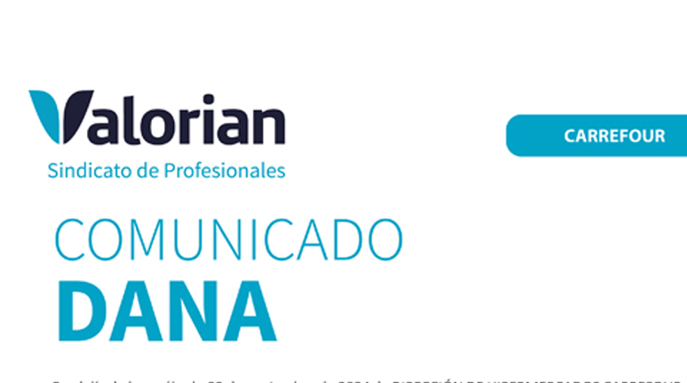 Comunicado DANA Carrefour 2 de noviembre