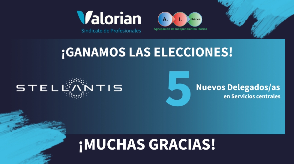 Valorian gana las elecciones sindicales en Servicios Centrales de Stellantis Madrid