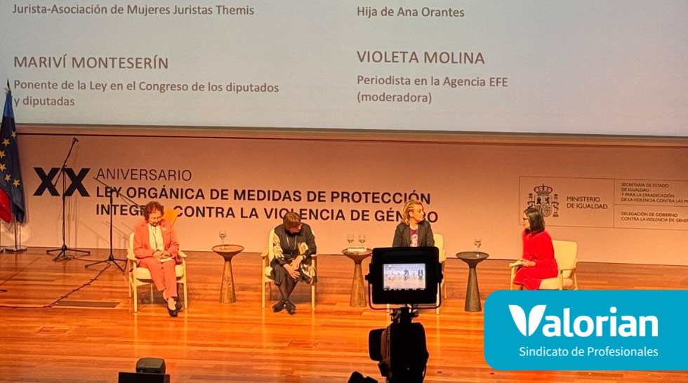 Valorian, organización invitada al acto Conmemorativo del 20º Aniversario de la Ley Orgánica de Medidas de Protección Integral contra la Violencia de Género