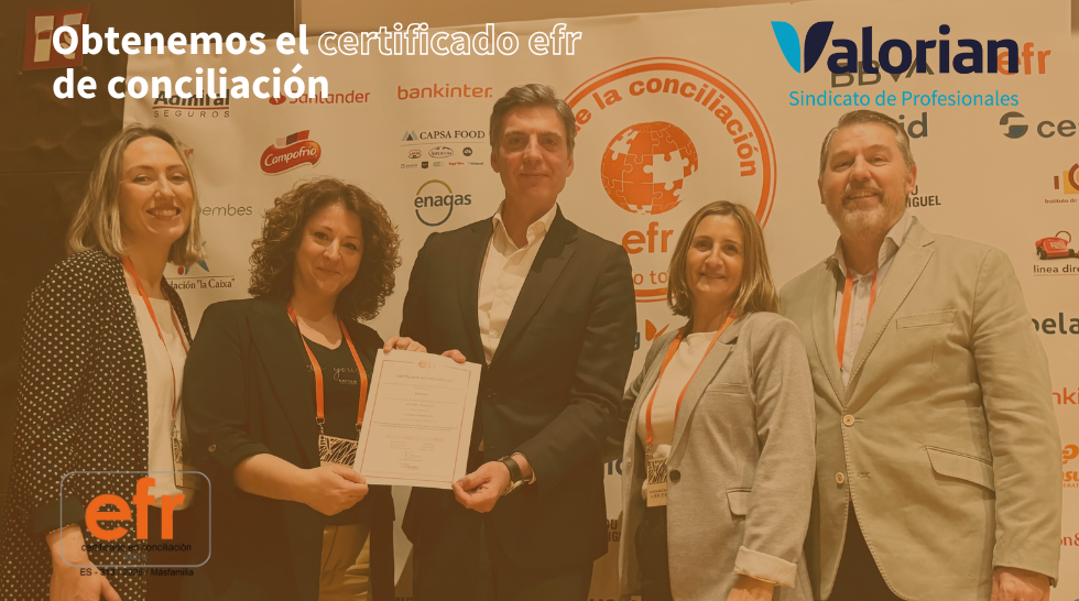 Valorian ha sido reconocida con el Certificado EFR