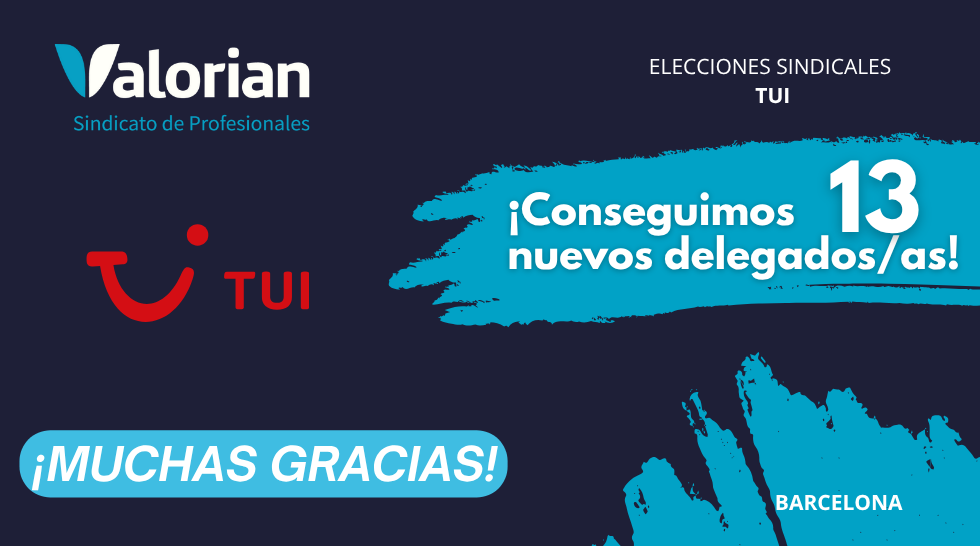 ¡Ganamos las elecciones sindicales de TUI en Barcelona!