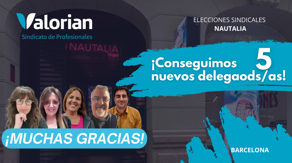 ¡Ganamos las elecciones sindicales de Nautalia en Barcelona!