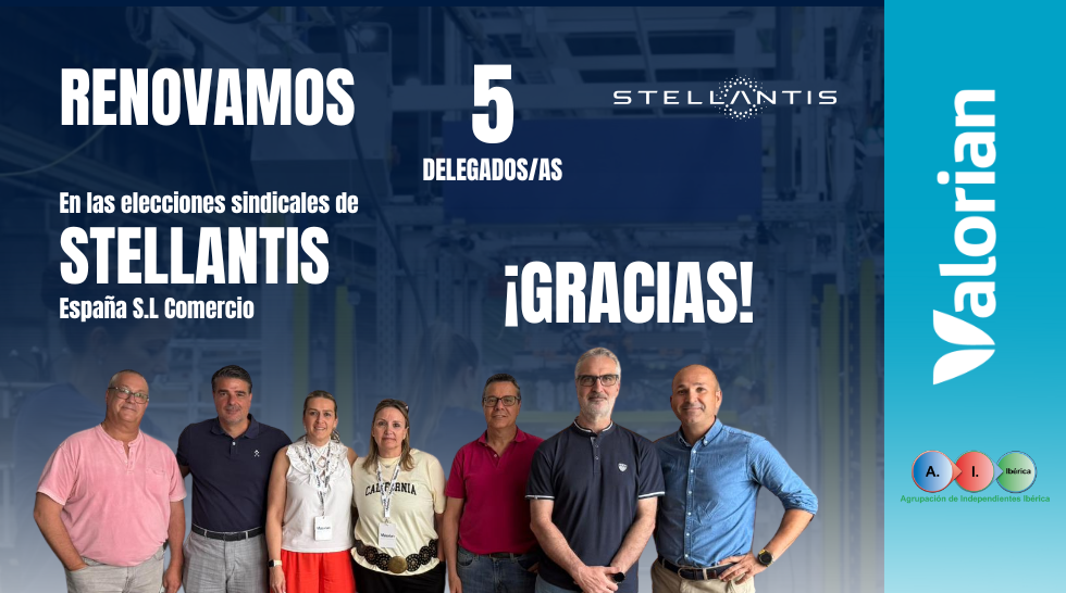 Conseguimos 5 delegados/as de Stellantis en Madrid