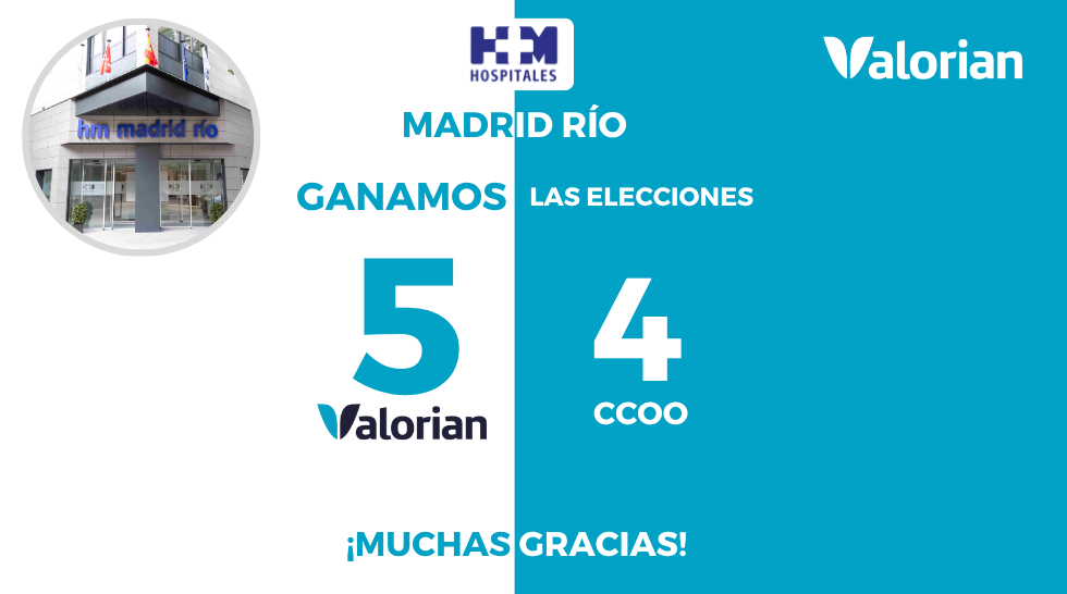 Ganamos las elecciones sindicales de HM Madrid Río