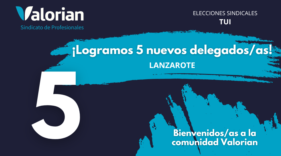 ¡Logramos 5 nuevos delegados/as en TUI Lanzarote!