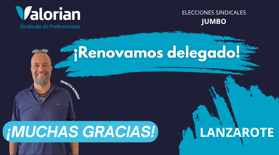 ¡Renovamos delegado en Jumbo Lanzarote!