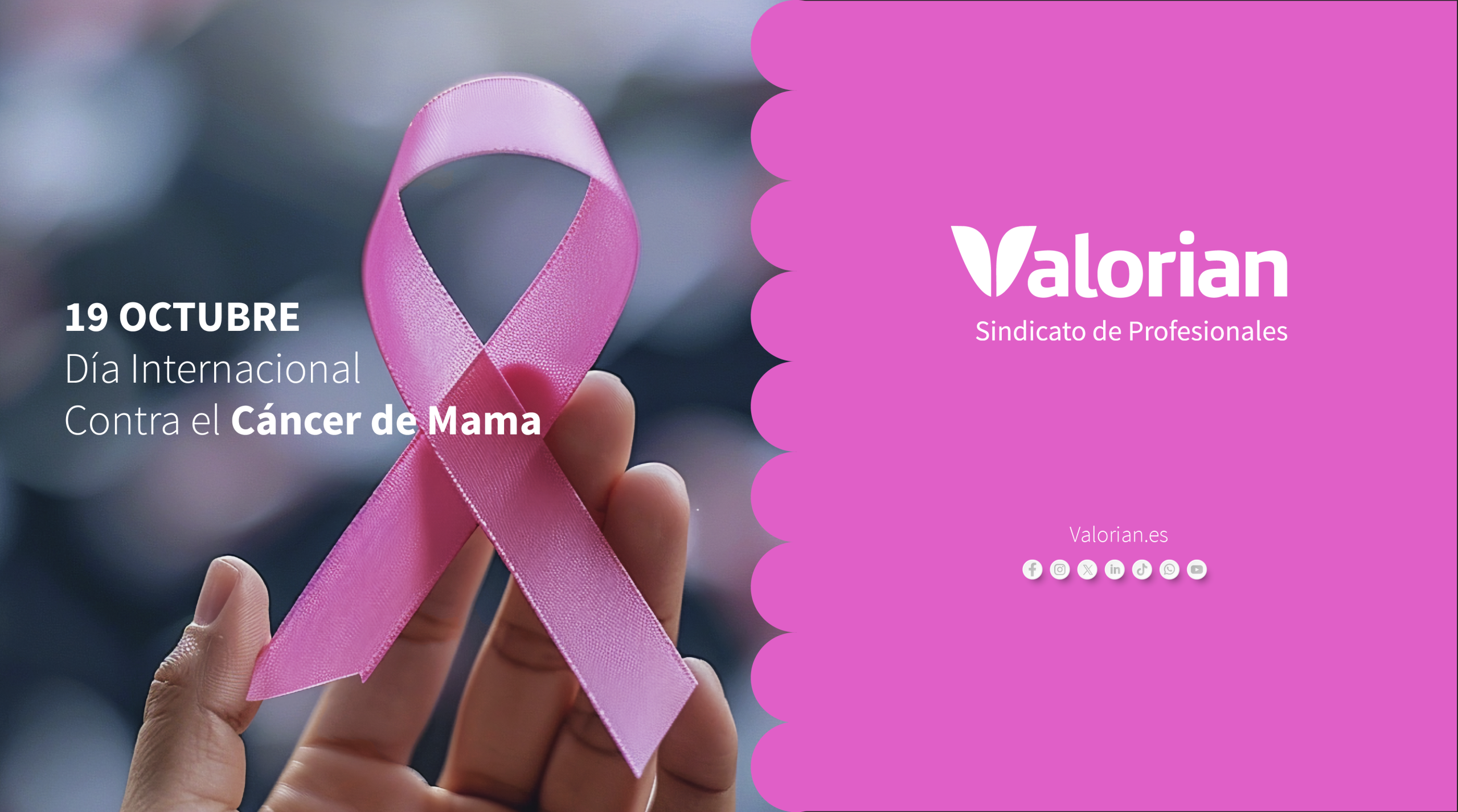 19 de octubre – Día Internacional Contra el Cáncer de Mama