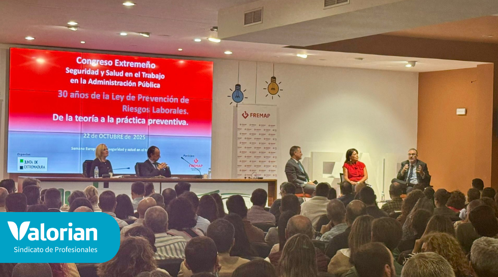 Valorian refuerza su compromiso con la prevención en el Congreso Extremeño de Seguridad y Salud en el Trabajo