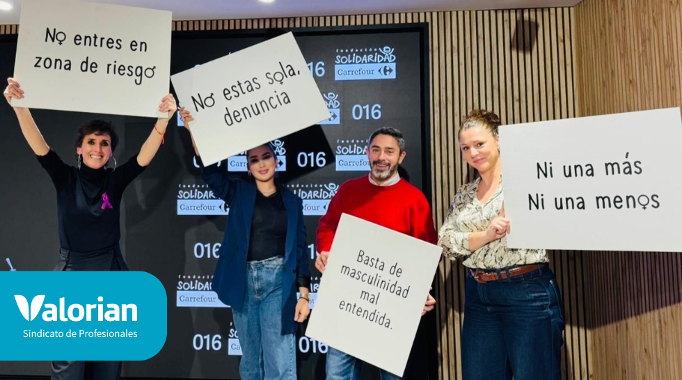 Valorian asiste al evento organizado por Carrefour España para conmemorar el Día Internacional de la Eliminación de la Violencia contra las Mujeres.